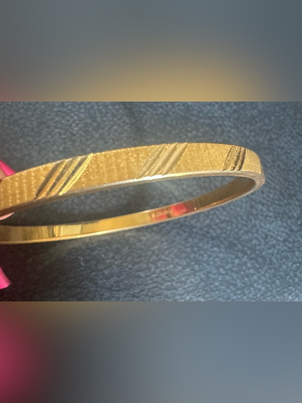 Monet Gold-Tone Textured Bangle Bracelet